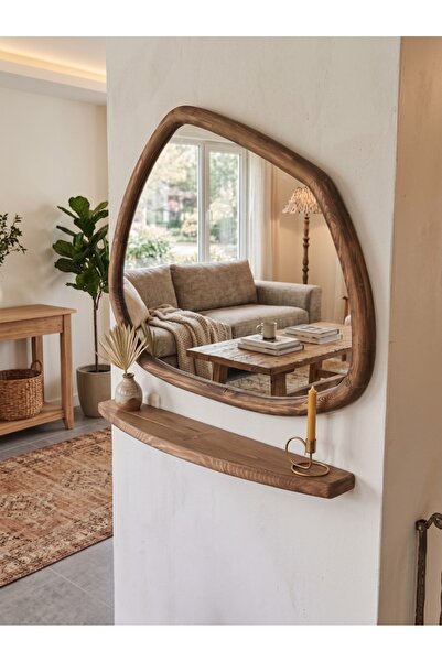EFFE YAPI DEKOR DEKORATİF ASİMETRİK MODEL 110X80 CM AYNALI DRESUAR - RAF