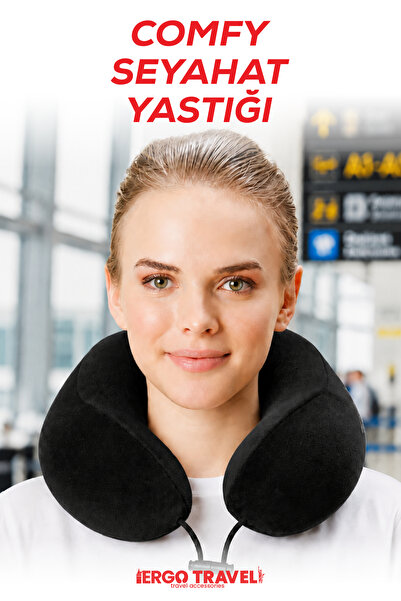 Viscofoam Comfy Ortopedik Seyahat Yastığı Visco Boyun Destekli Seyahat Yastığ...
