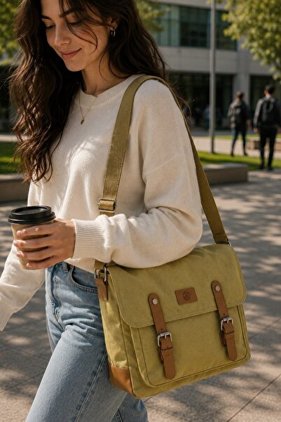 QUB CLUB Unisex Kanvas İş Okul Postacı Çantası
