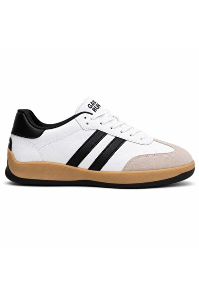 GAK RUN Retro Unisex Sneaker Beyaz Siyah – Rahat Günlük Spor Ayakkabı | Kaymaz Taban