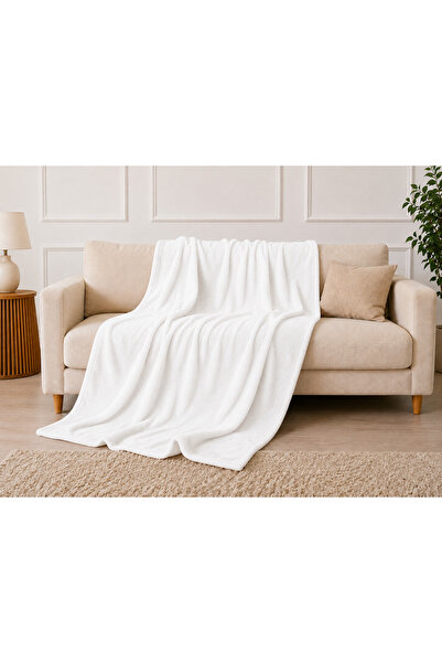 Mulberry Beyaz Wellsoft Tv Battaniye 100x170 Cm