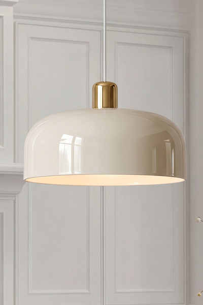 Marrien Marella Modern Gold Detaylı Krem Metal Sarkıt (30 cm) Yemek Masası Üs...