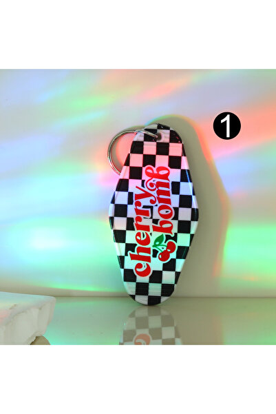 Choice 12 cm F486 1 piece full clors printing motel keychain personalized hot...