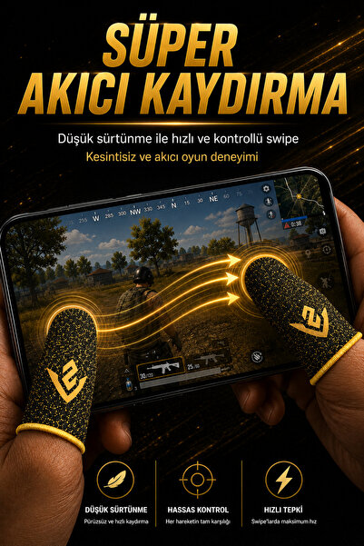 ZOİNCO Gold Edition Profesyonel E-Spor Oyun Parmak Eldiveni | Ultra Hassasiyet