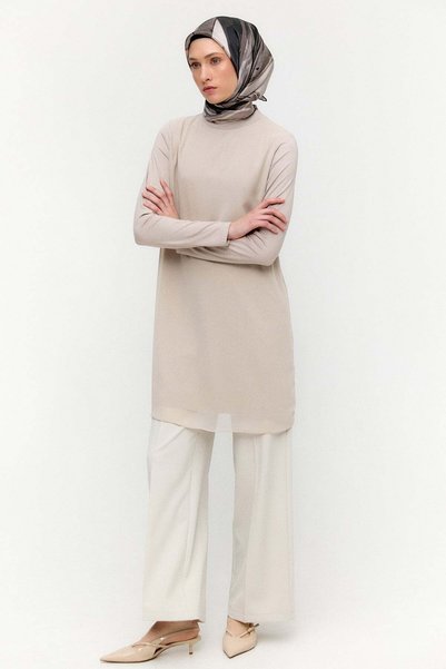 Setrms Şifon Parçalı Basic Uzun Tunik
