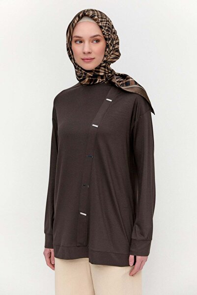 Setrms Metal Detaylı Oversize Penye Tunik