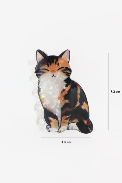 NazLand Mırmır Cat Figured Bone Hair Clip