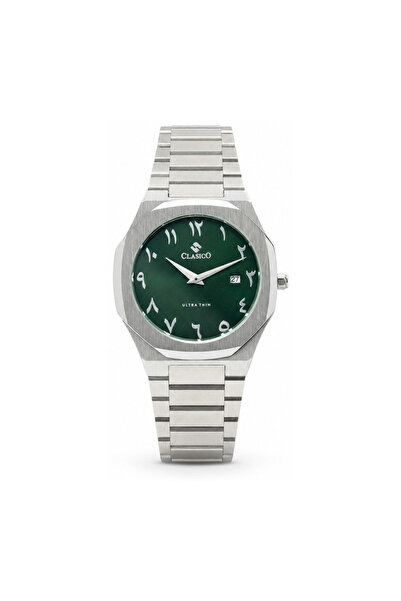 Clasico C1 AR Men’s Ultra-Thin Octagonal Stainless Steel Watch Arabic Edition...