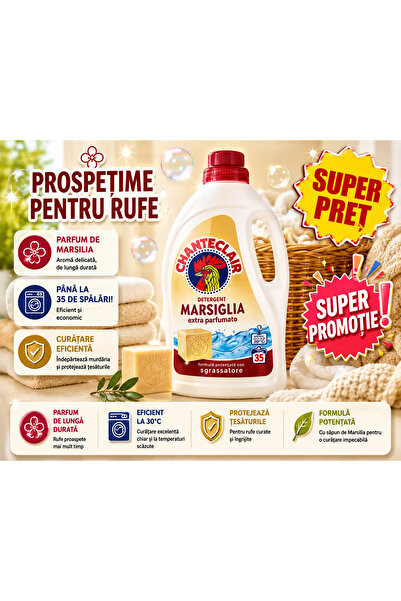 Chanteclaire Chanteclair Detergent Lichid Rufe Marsilia 1,575 L (1,5 L), 35 S...