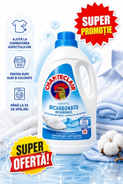 Chanteclaire CHANTECLAIR DETERGENT LICHID DE RUFE CU BICARBONAT, 1.5 L 35 SPA...
