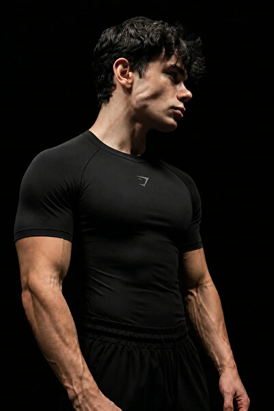 Stylovi Tricou premium de compresie pentru sală Shark+, ultra elastic, slim fit