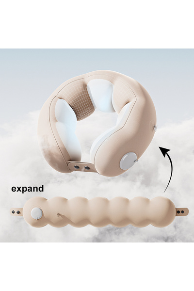 Choice large Dark Khaki 1 pc of compression inflatable neck pillow, portable ...