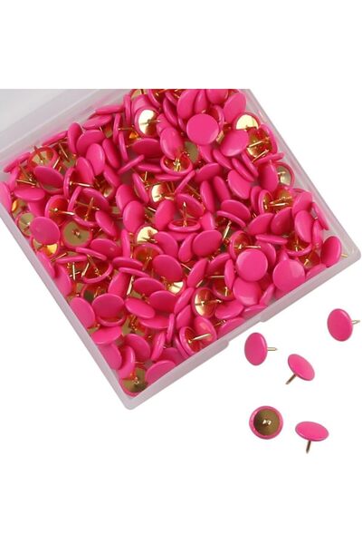 Choice3 Rose Red 100pcs Multicolor Plastic Round Head Push Pins Thumbtacks fo...