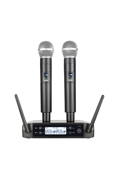 Choice US Plug Wireless Microphone Handheld Dual Channels UHF Fixed Frequency...