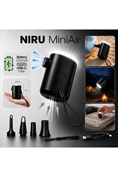 Niru Pompa electrica MiniAir™ 5-in-1 USB-C Portabila