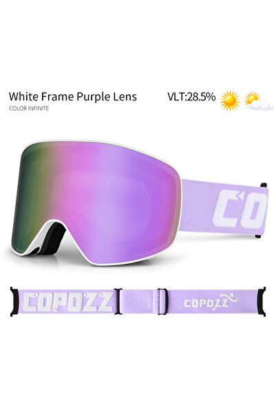 Choice Purple COPOZZ Cylindrical Ski Goggles Male Female Double Layers Snowbo...