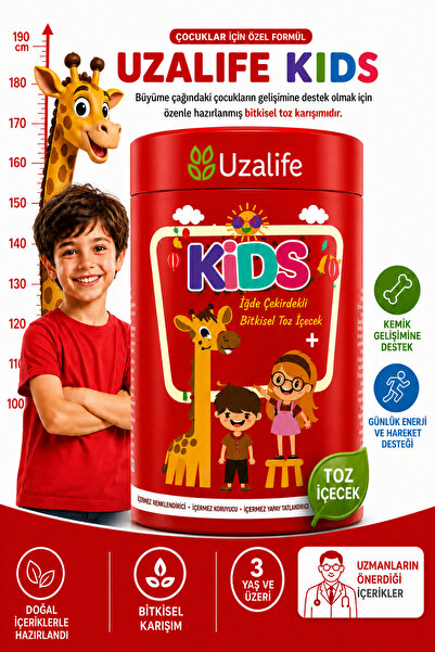 UzaLife Çocuklar İçin Kemik Gelişimine Destek İğde Çekirdekli & Keçiboynuzlu ...