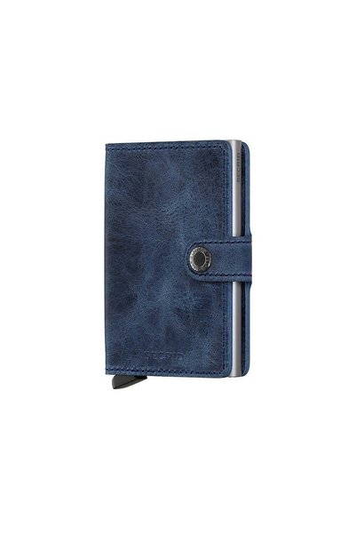 Secrid Miniwallet Vintage Card Holder Wallet, Blue