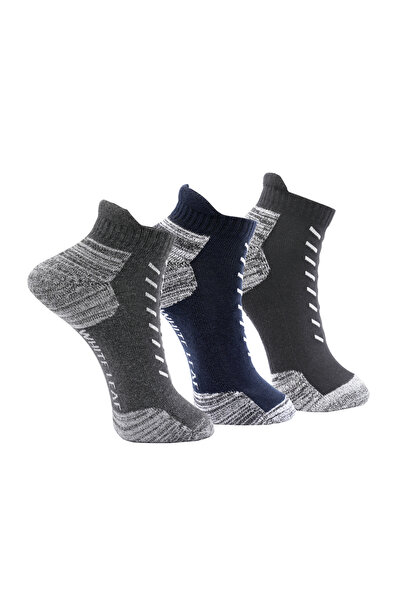 White Leaf Socks 3 Pack – Men’s Half-Terry Low-Cut Sneaker Socks, Dark Gray ,...