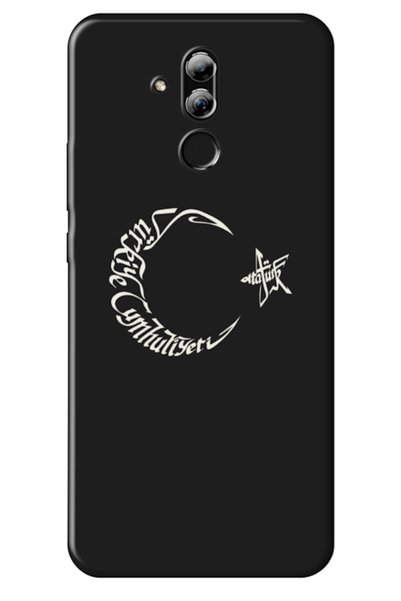 Zebana Huawei Mate 20 Lite Compatible Case Moon Star and Atatürk Silicone Cas...