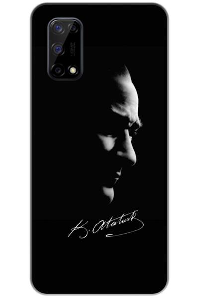 Zebana Realme V5 Compatible Case Mustafa Kemal Atatürk Black Silicone Case (P...
