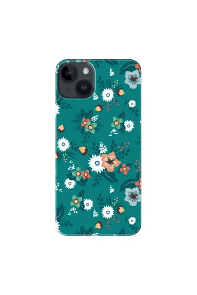 Zebana Apple iPhone 14 Compatible Case Spring Flowers 2 Silicone Case (Printed)
