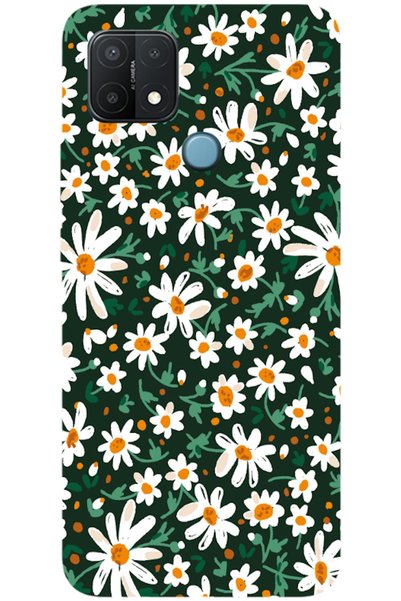 Zebana Oppo A15S Compatible Case Spring Flowers 4 Silicone Case (Printed)