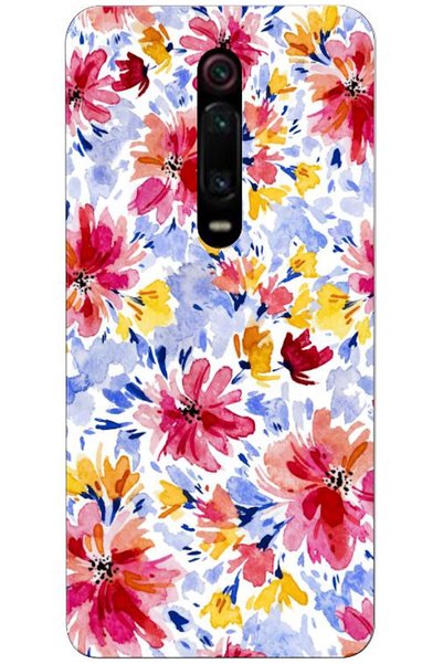 Zebana Xiaomi Mi 9t Compatible Case Spring Flowers 7 Silicone Case (Printed)