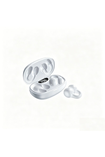 choice2 White Ear-Clip Earphones Bone Conduction Ultra-Light Body for No-Sens...