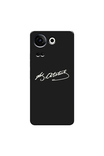 Zebana Tecno Camon 20 4g Compatible Case Atatürk Signature Silicone Case (Pri...