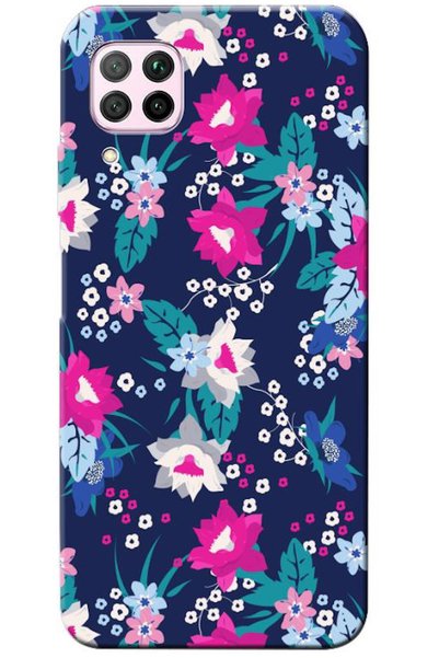 Zebana Huawei P40 Lite Compatible Case Spring Flowers 3 Silicone Case (Printed)