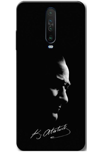 Zebana Xiaomi Redmi K30 Compatible Case Mustafa Kemal Atatürk Black Silicone ...