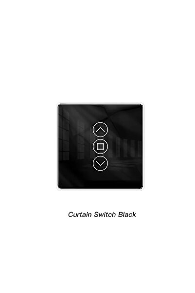 MOES black NO RF WiFi Smart 2.5D Arc Glass Touch Panel Curtain Switch for Rol...
