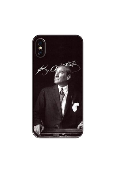 Zebana Apple iPhone XS Compatible Case Mustafa Kemal Atatürk Silicone Case (P...