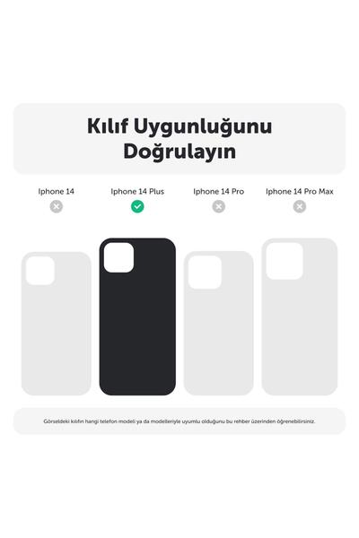 Zebana Apple iPhone 14 Plus Uyumlu Kılıf Elista M-Safe Silikon Kılıf Turuncu