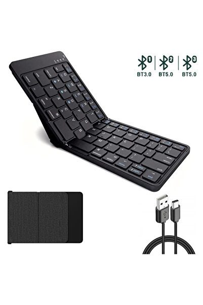 choice2 Russian layout JOMAA Multi-Device Bluetooth Foldable Keyboard Wireles...