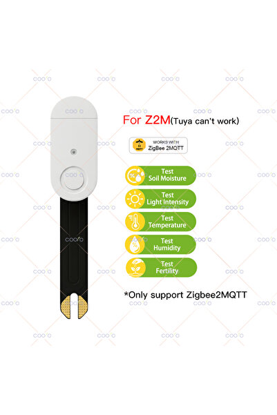 Choice جهاز كشف التربة Z2M Zigbee 5 في 1، جهاز اختبار التربة، الرطوبة، درجة ا...
