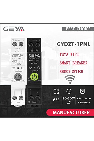 Choice DJ GEYA Tuya WiFi Smart Circuit Breaker MCB 63A Timer Power Energy KWh...