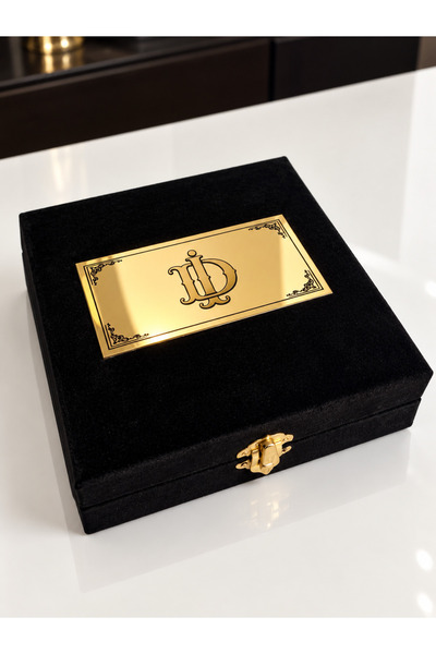 Suat Gümüş ve Tesbih Dünyası Certified Gold Particle Prayer Beads, Special Text, Lettered Prayer Beads, Men's Gift Prayer Beads with Special Box.