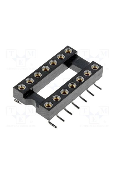 OEM Soclu pentru circuite integrate CONNFLY GOLD-14P-SMD, DIP14, Pas 2,54mm, ...