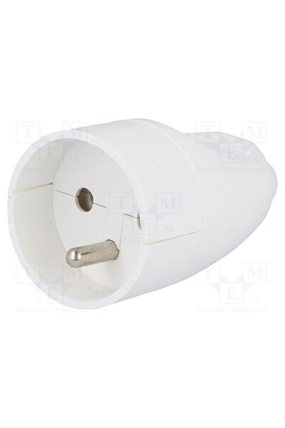 OEM Conector alimentare AC PLASTROL GN-171/WH, mamă, soclu, 2P+PE, 250VAC, 16...
