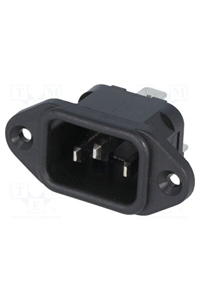 OEM Conector alimentare AC BULGIN PX0580/63, soclu, tată, 10A, 250VAC, C14 (E)