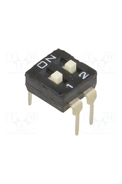 OEM Comutator DIP-SWITCH DIPTRONICS EAH102E, Număr secțiuni 2, ON-OFF, 0,1A/2...