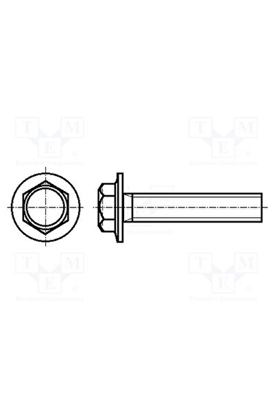 OEM Şurub BOSSARD B5X10/BN5950, M5, M5x10, 0,8, cu flanşă, Cap hexagonal, oţe...