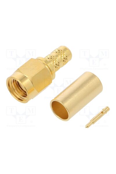 OEM Conector SMA AMPHENOL RF SMA1111A13G150, mufă, tată, drept, 50Ω, crimpat,...