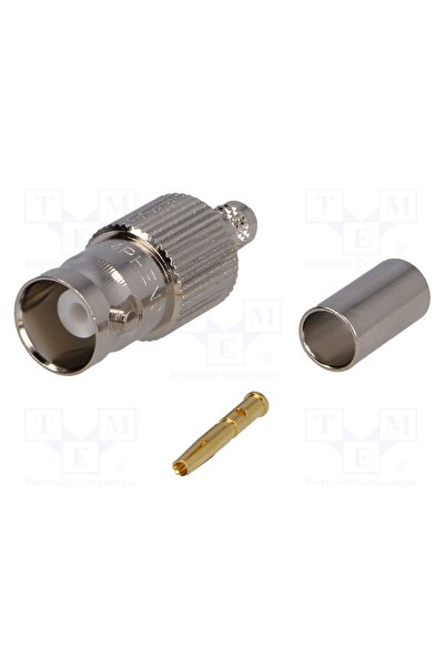 OEM Conector BNC AMPHENOL RF B6121A1NT3G150, mufă, mamă, drept, 50Ω, crimpat,...