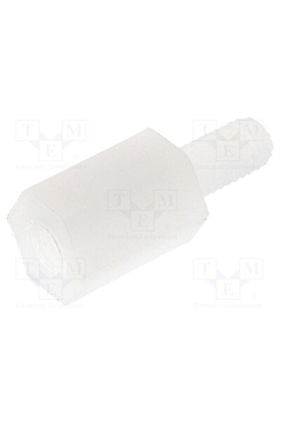 OEM Piuliţă-distanţieră filetată FIX&FASTEN TP-8, hexagonală, poliamidă, M3, ...