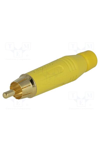 OEM Conector RCA AMPHENOL ACPR-YEL, mufă, tată, drept, lipire, galben, aurit,...