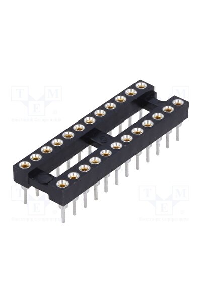OEM Soclu circuite integrate CONNFLY GOLD-24P-W, DIP24, Pas 2,54mm, de preciz...