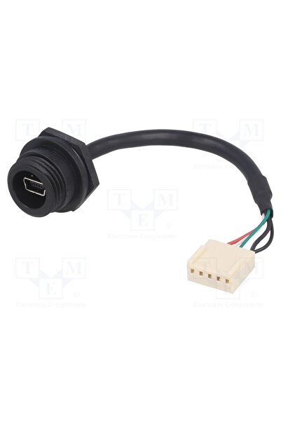 OEM Cablu BULGIN PX0443, USB mini Buccaneer, USB B mini soclu,mufă 5pin, 0,108m